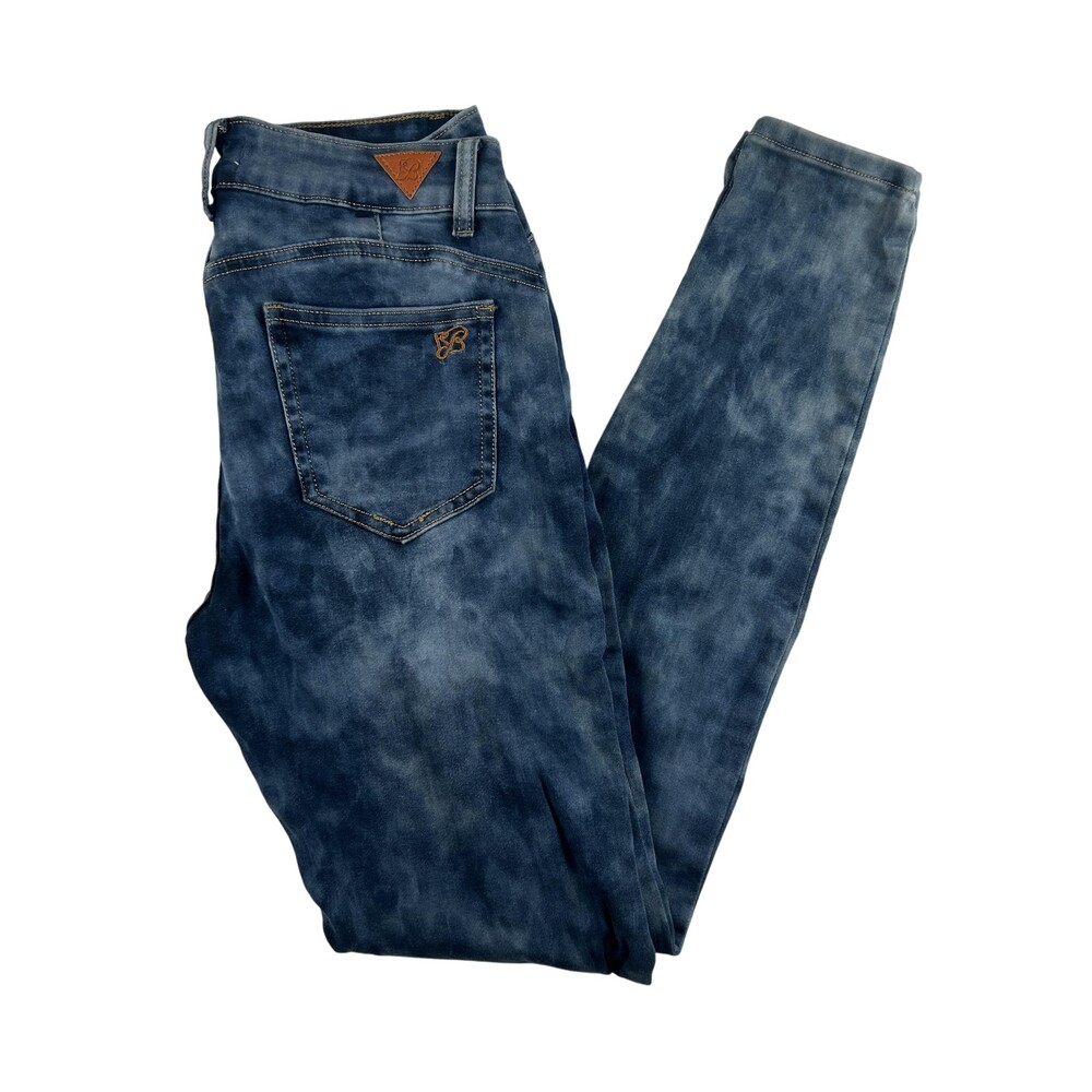 Red Bottoms Jeans Womens 3/26 Blue Acid Wash Skinny Stretch Denim 26x30